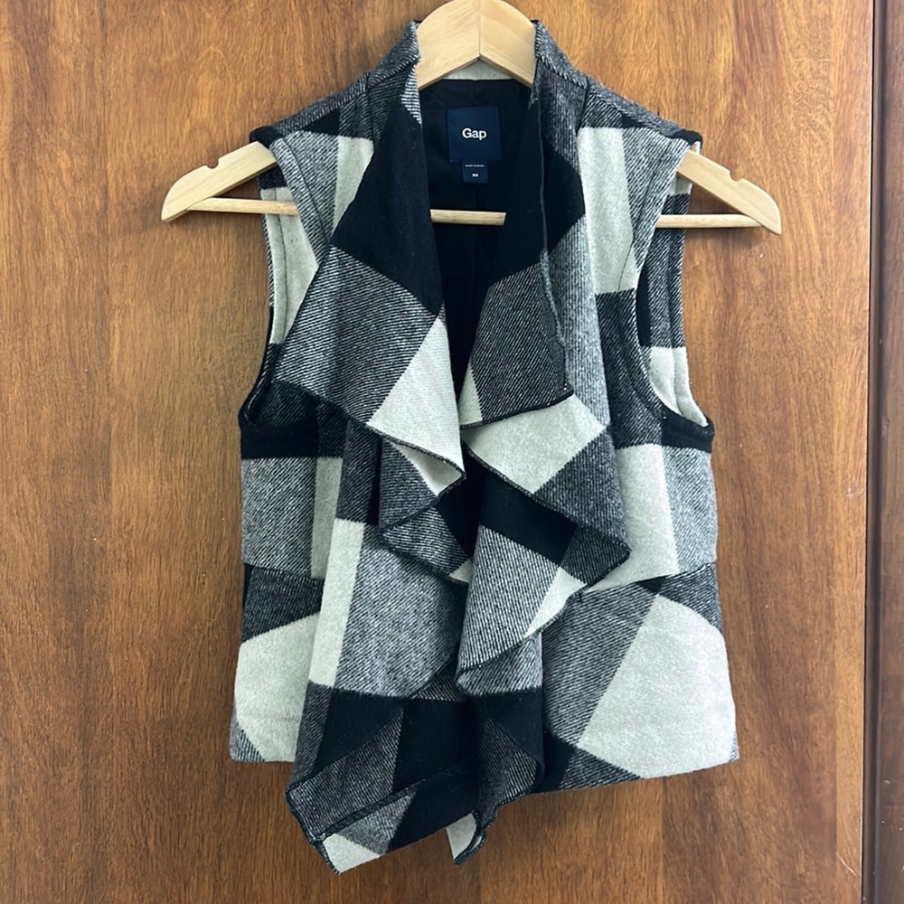 Gap plaid wool vest